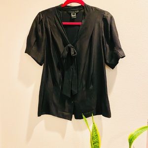 Marc by Marc Jacobs Beautiful Bow Tie Black Blouse